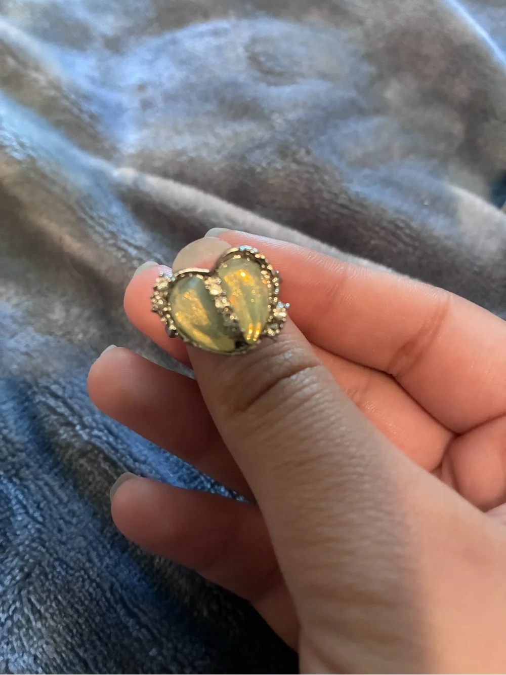 Y2K Aesthetic Split Heart Fashion Ring